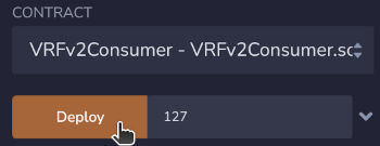 Example showing the deploy button with the subscriptionID field filled in Remix